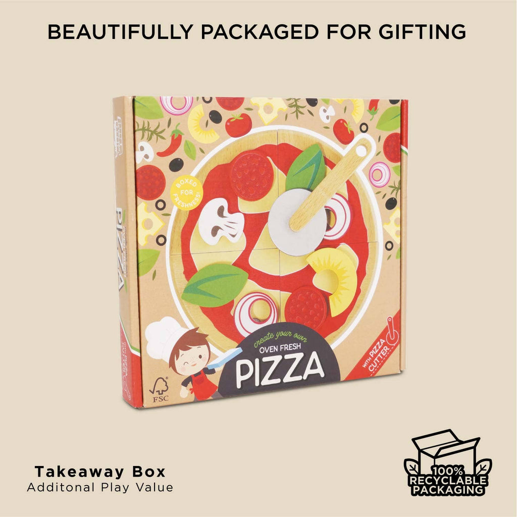 Pizza & Toppings with Slice Cutter by Le Toy Van, Inc.