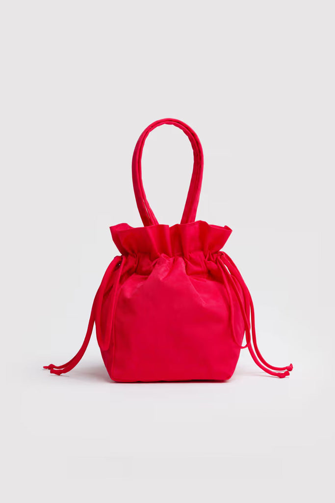 Nylon Drawstring Bag (Candy Apple) by Baggu
