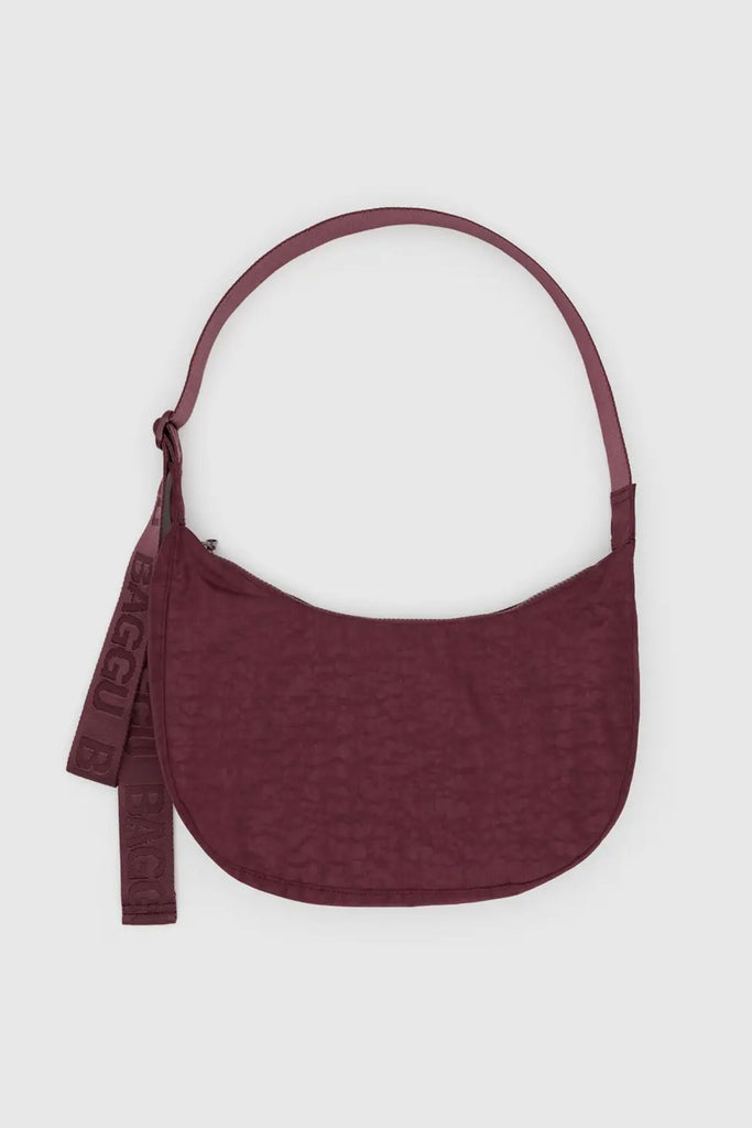 Medium Nylon Crescent Bag (Mahogany) by Baggu