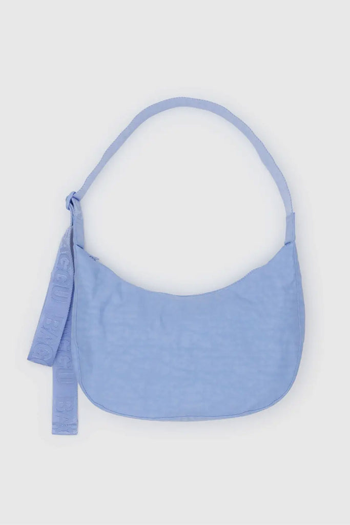 Medium Nylon Crescent Bag (French Blue) by Baggu