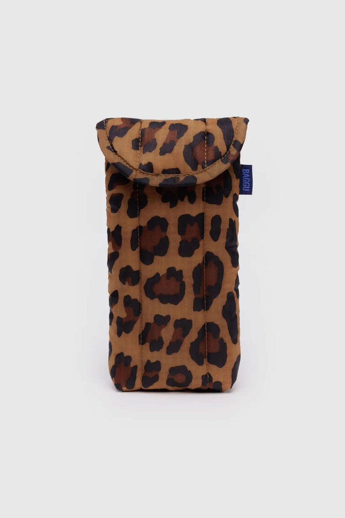 Puffy Glasses Case (Leopard) by Baggu