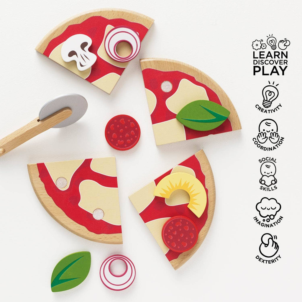 Pizza & Toppings with Slice Cutter by Le Toy Van, Inc.