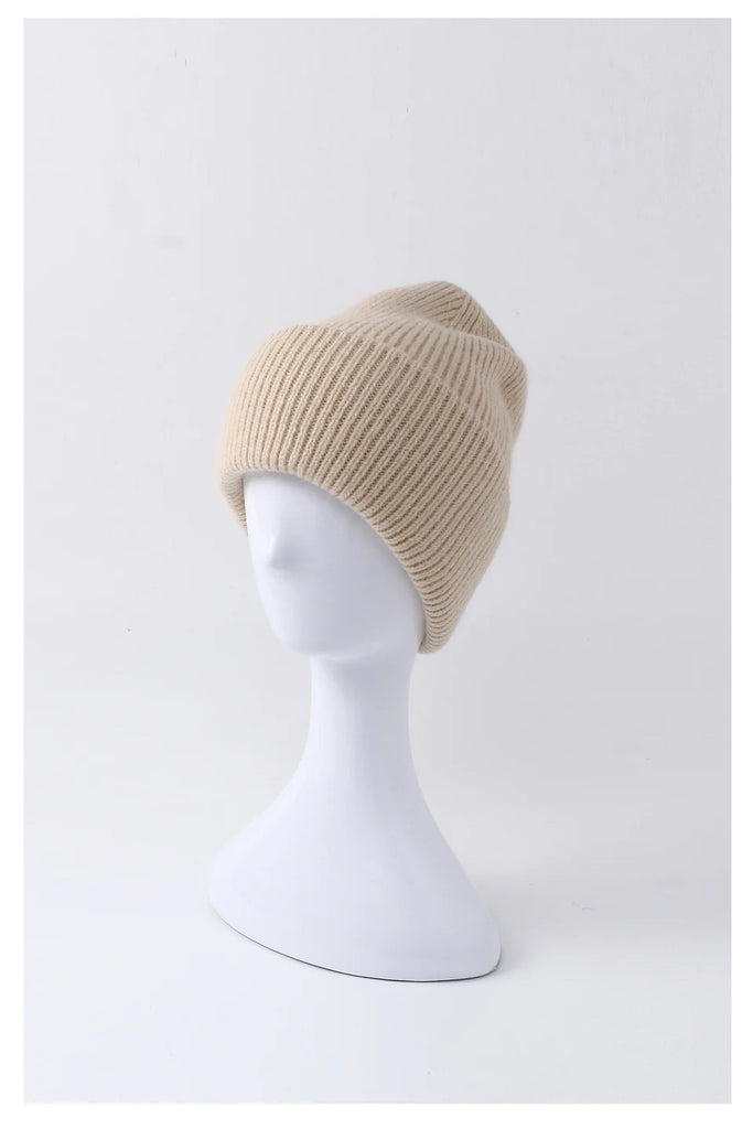 Angora Beanie (Beige) by The Yo Store