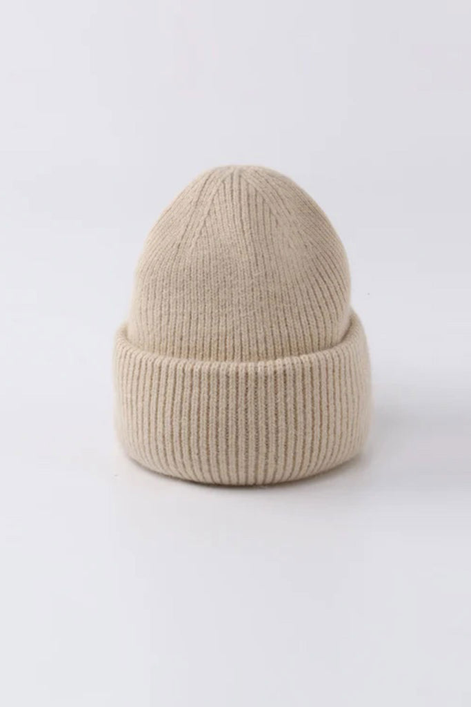 Angora Beanie (Beige) by The Yo Store