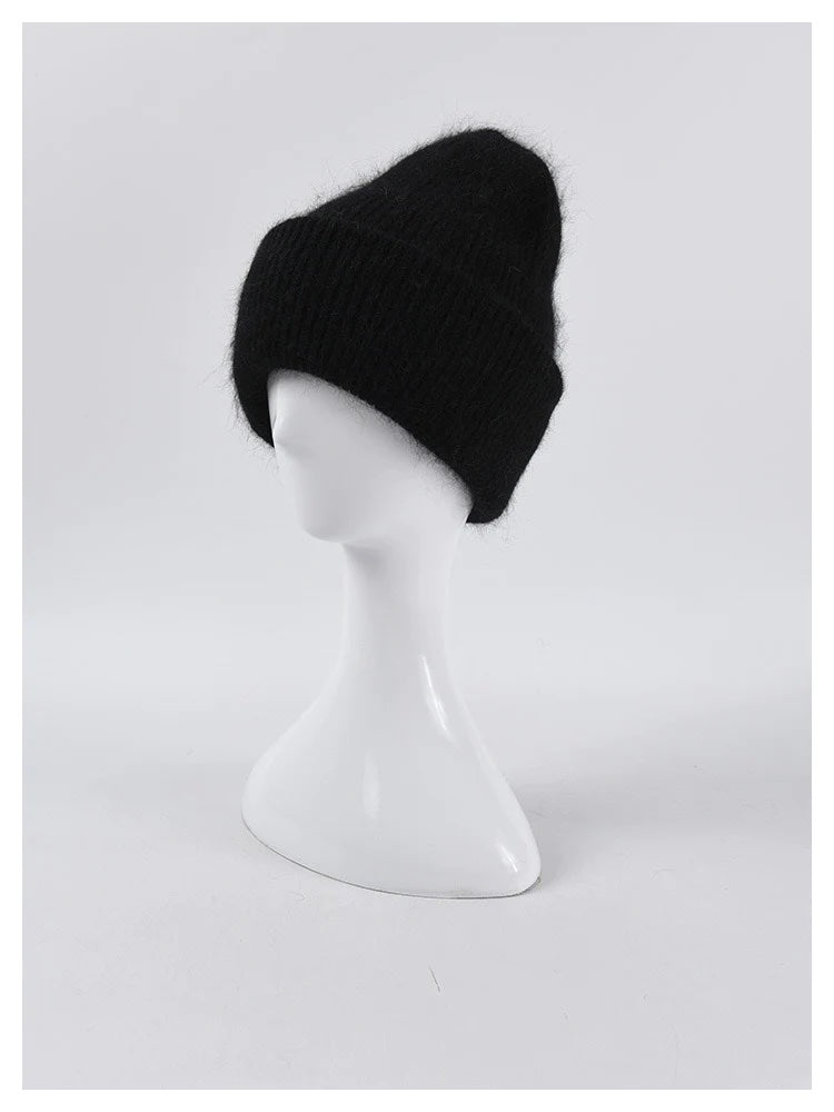 Angora Beanie (Black) by The Yo Store