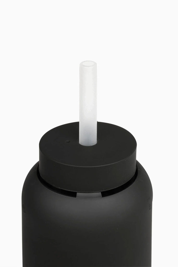 Lounge Straw + Cap (Black) by Bink