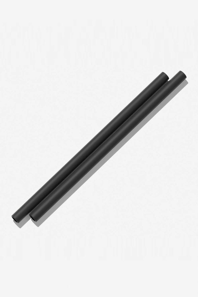 Silicone Straws 2 Pack (Black) by Bink