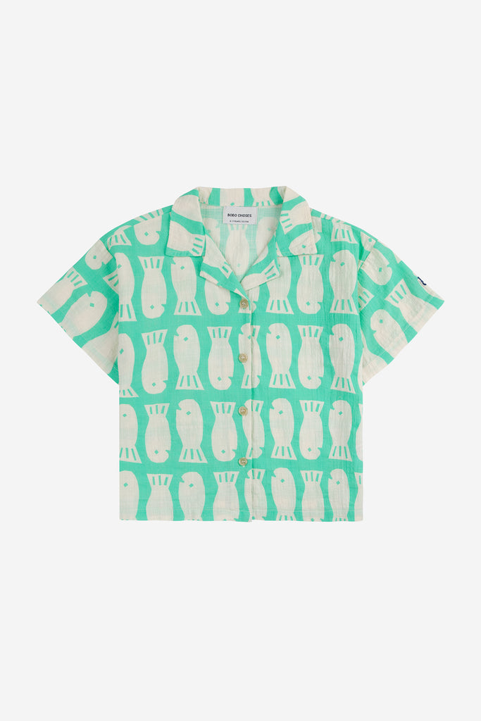 Lucky Fish Woven Shirt (Kids) by Bobo Choses