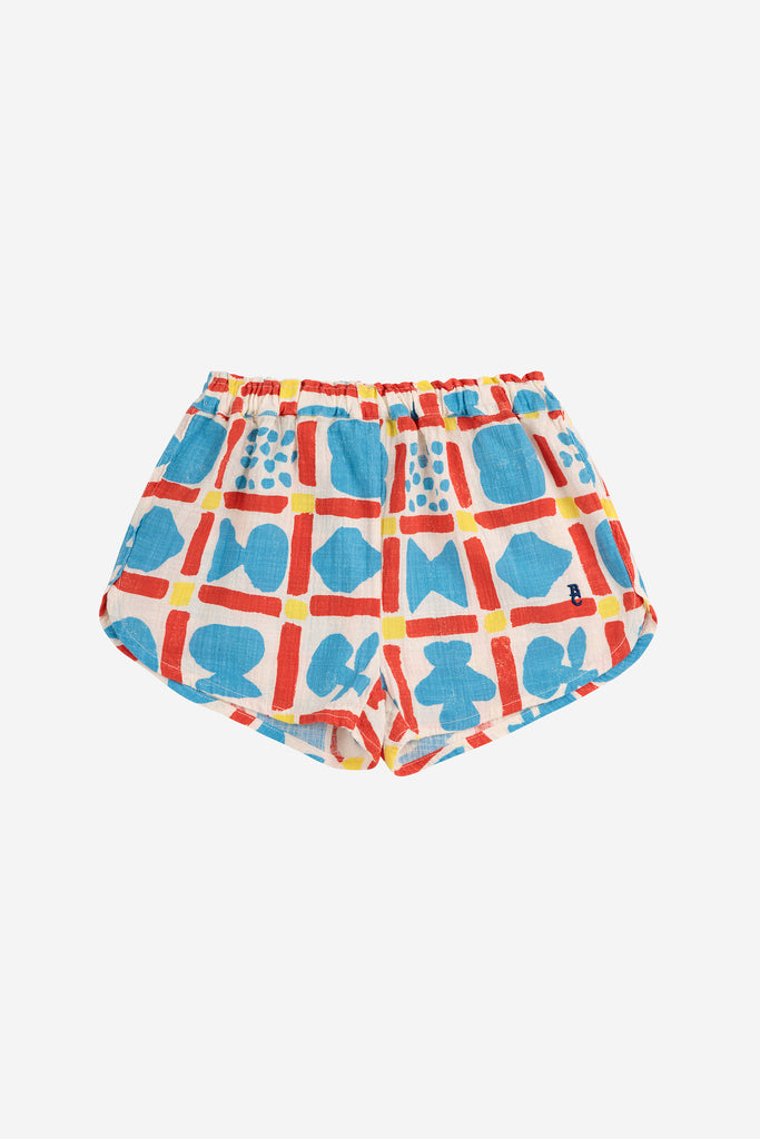 Geometric Game Woven Girl Shorts (Kids) by Bobo Choses