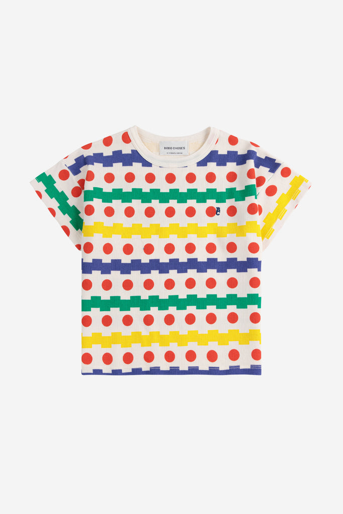 Geometric Waffle Tee (Kids) by Bobo Choses