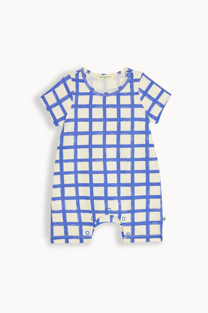 Checker Playsuit (Blue) by bonniemob