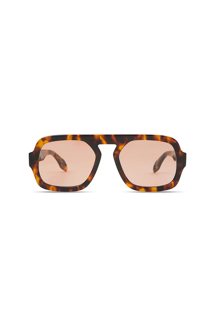 Jane Sunglasses (Brown Tortoise Maroon Lens) by Elisa Johnson