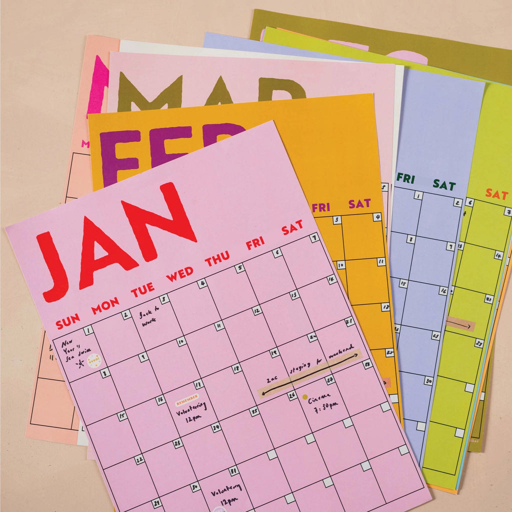 Montly Undated Wall Planner by Good Tuesday