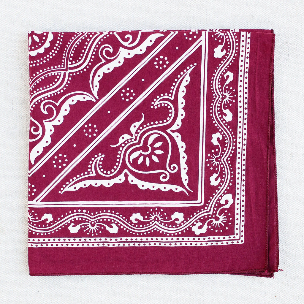 Cotton Bandana (Wine Western) by Abracadana
