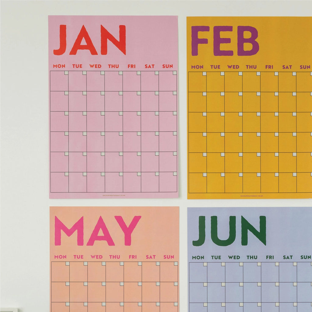 Montly Undated Wall Planner by Good Tuesday