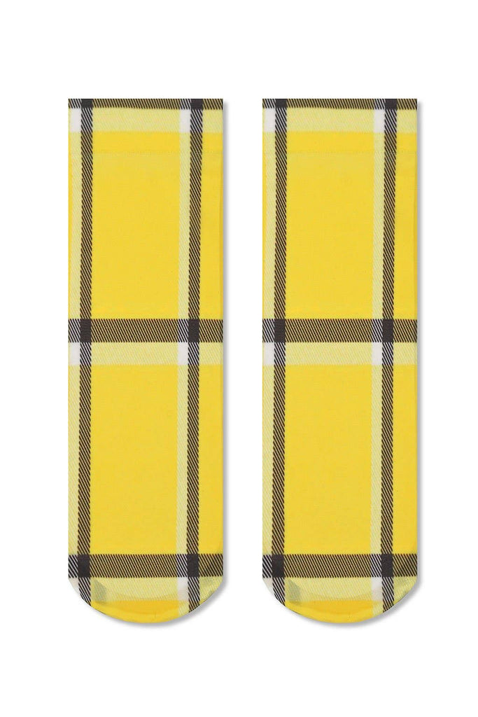 Cher Nylon Ankle Socks (Yellow) by Tailored Union