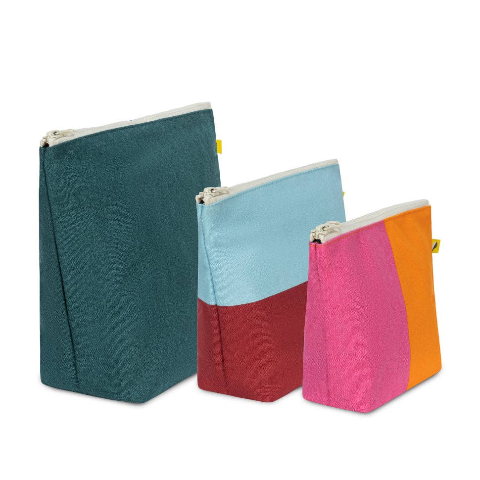 Zip Pouch Set (Two Tone) by Fluf