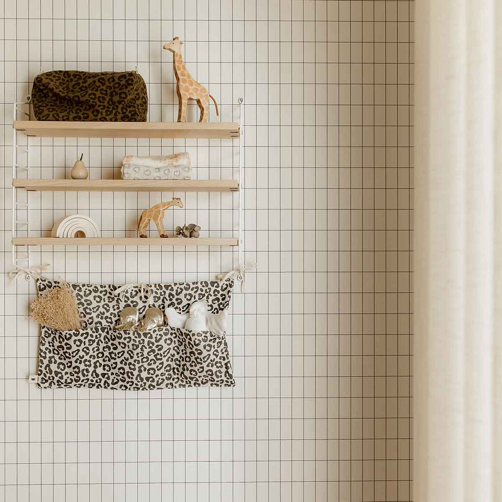 Leopard Toiletries Bag (Graou Olive) by Rose in April