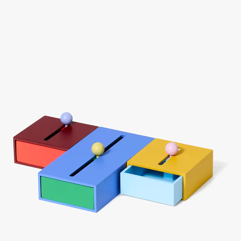 Small Cache Box (Yellow/Blue) by Areaware