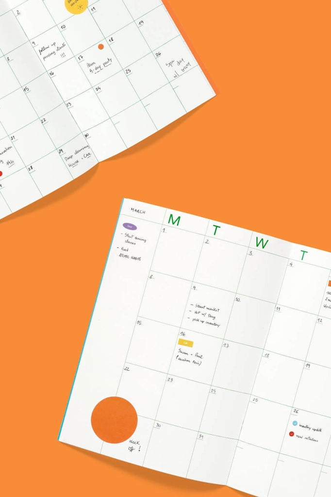 Undated Monthly Planner (Orange) by The Yo Store