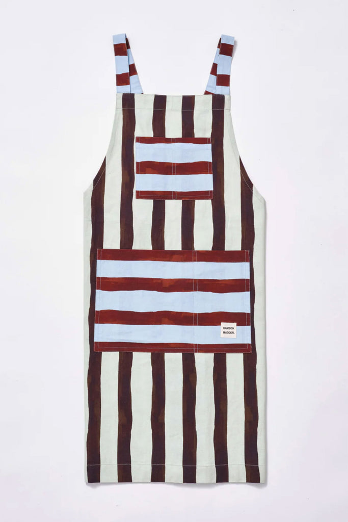 DM Apron (Mixed Stripe) by Damson Madder