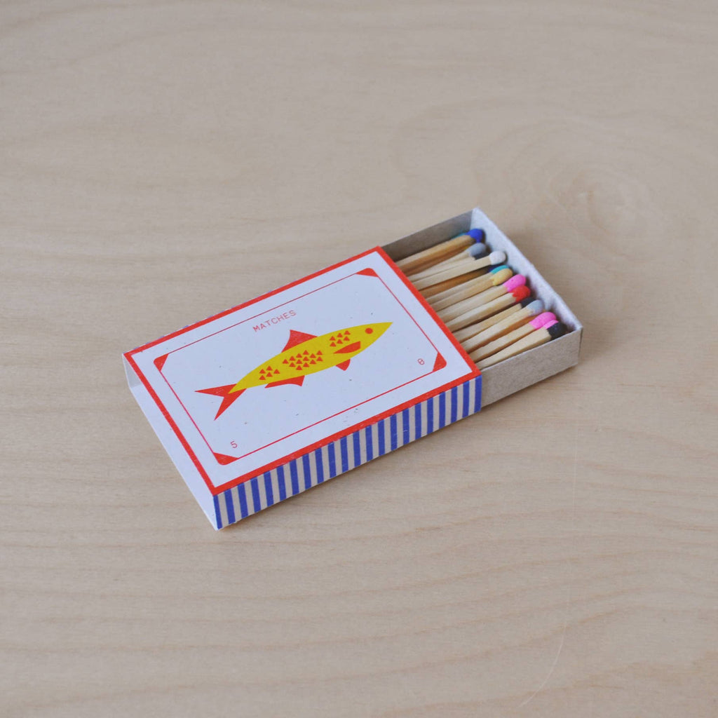 Risograph Printed Matchbox (Fish) by Sunroom