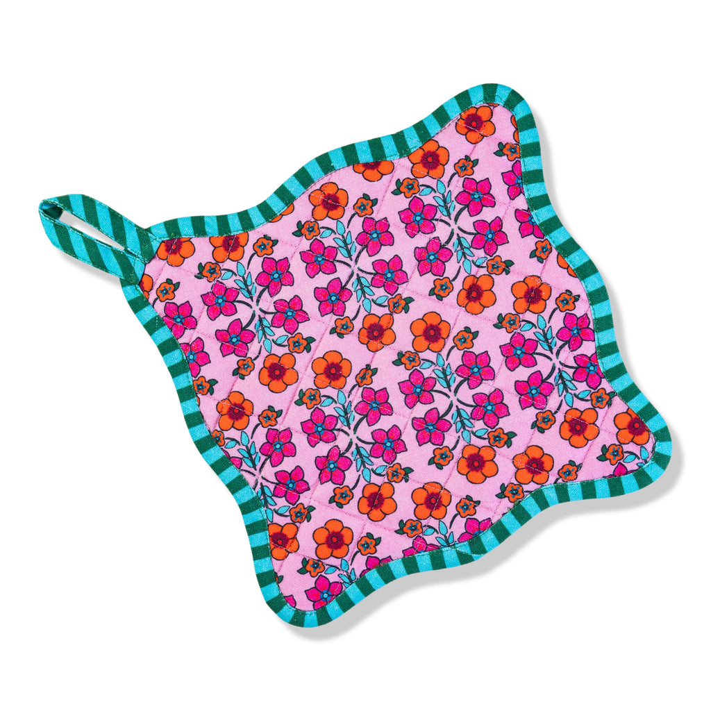 Pot Holder & Oven Mitt (Light Pink) by Furbish Studio