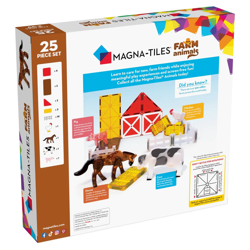 Farm Animals 25-Piece Set by Magna-Tiles