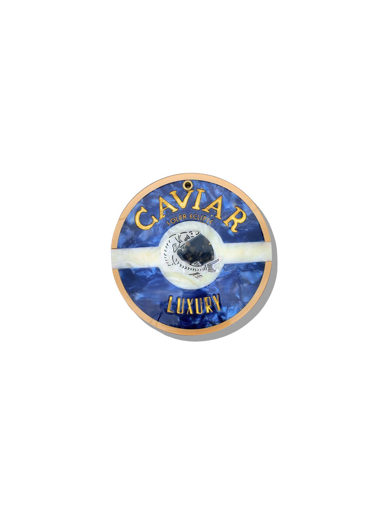 Hand-painted Caviar Compact Mirror by Solar Eclipse