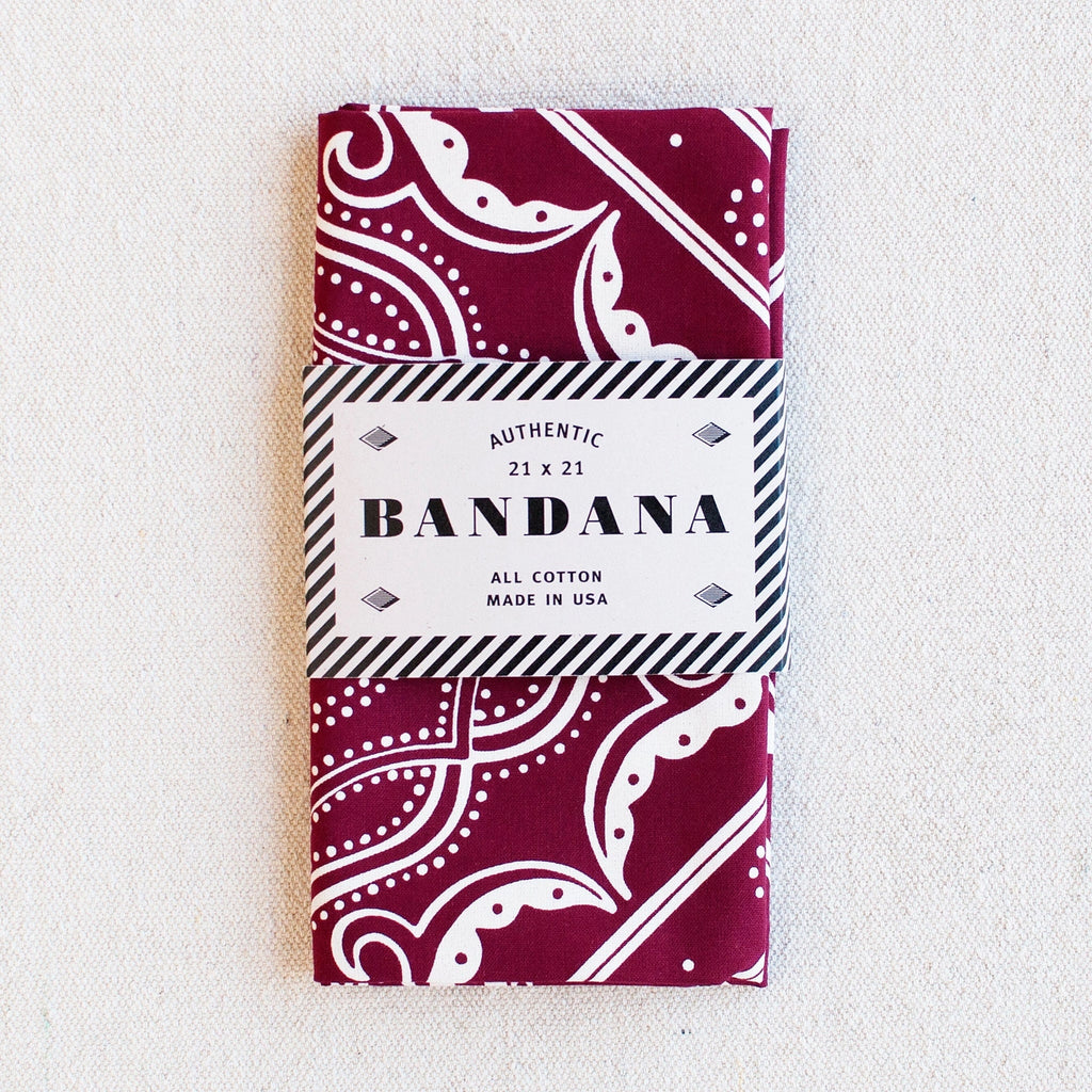 Cotton Bandana (Wine Western) by Abracadana