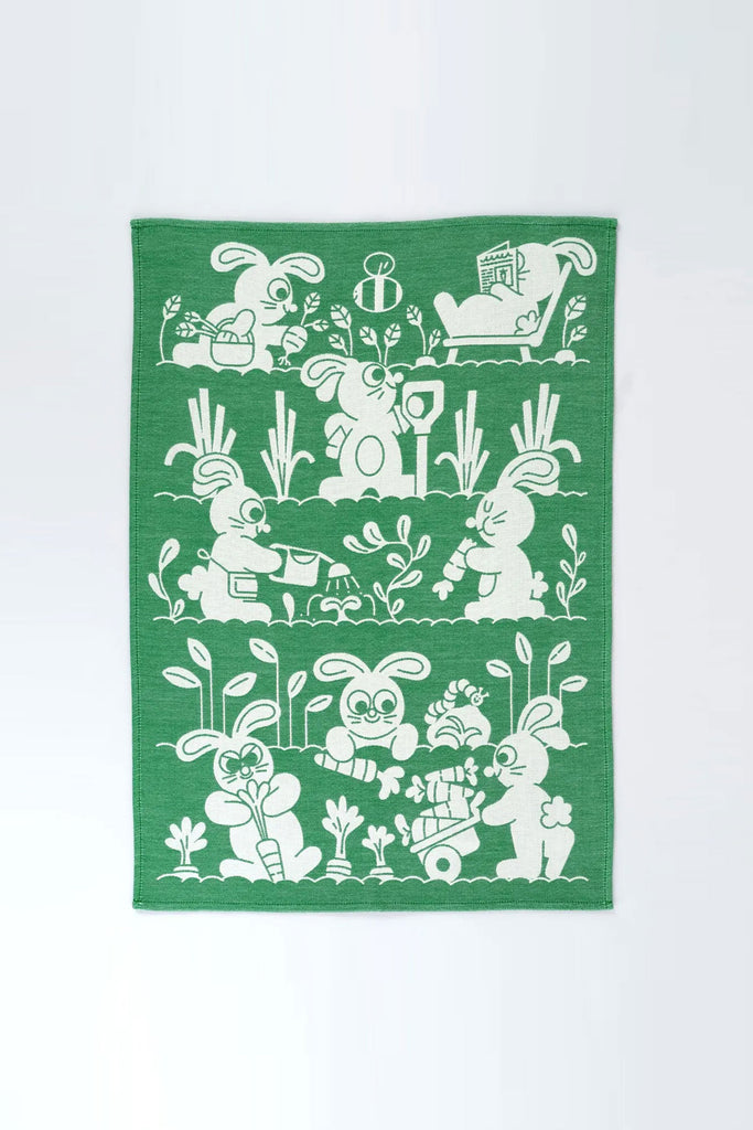 Garden Rabbits Tea Towel by Wrap