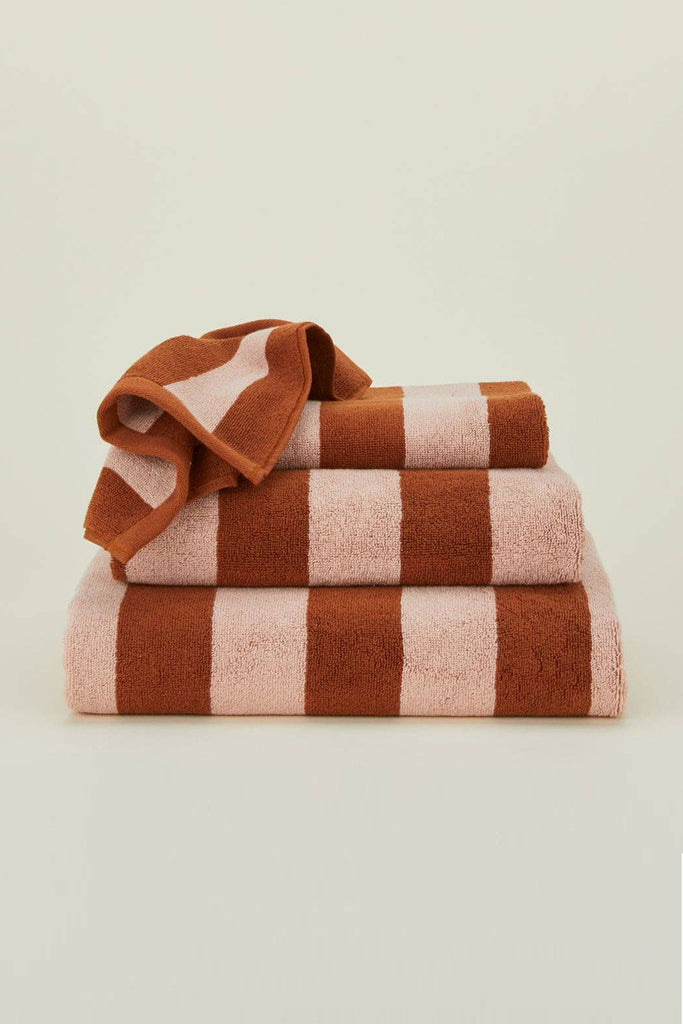 Washcloth Towel (Blush/Terracotta) by Hawkins New York