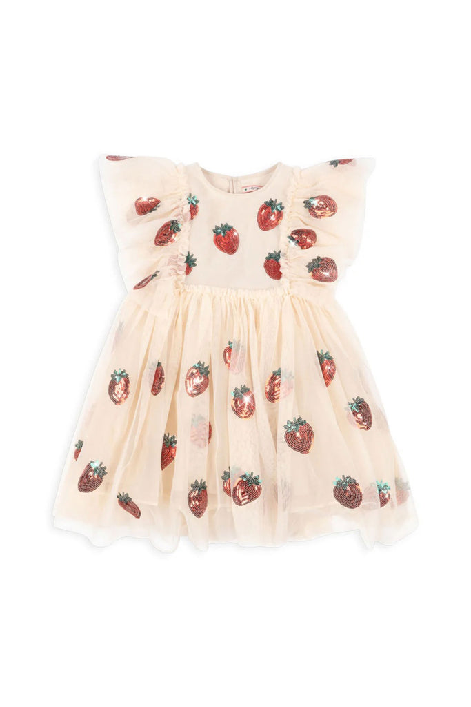 Yvonne Frill Dress (Strawberry) by Konges Slojd