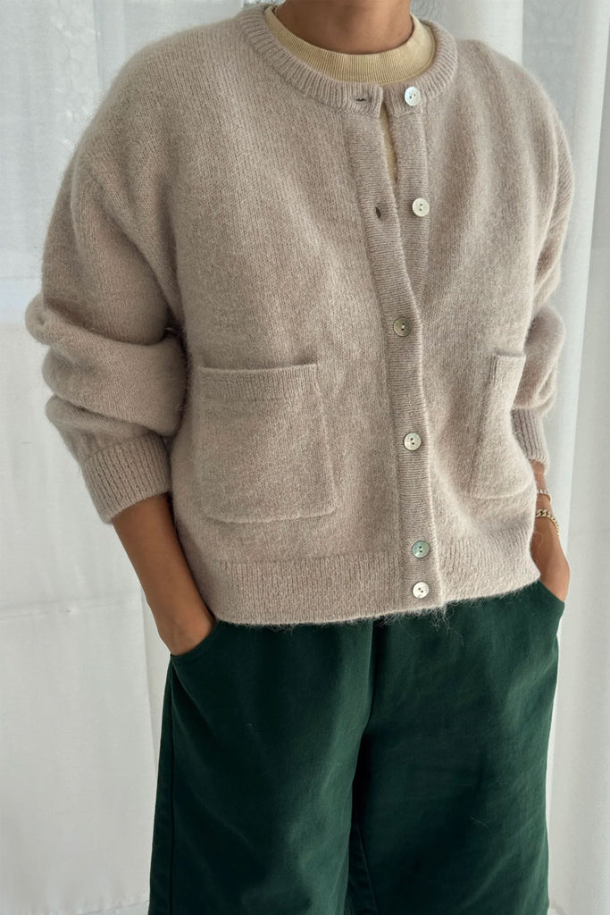 Amélie Alpaca Cardigan (Smoke) by Le Bon Shoppe