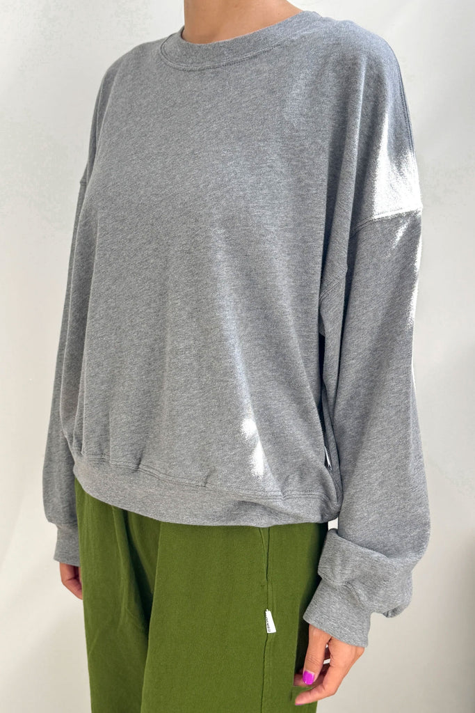 Cali Jersey Sweatshirt (Melange Grey) by Le Bon Shoppe