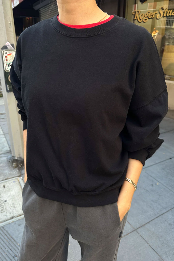 Cali Jersey Sweatshirt (True Black) by Le Bon Shoppe