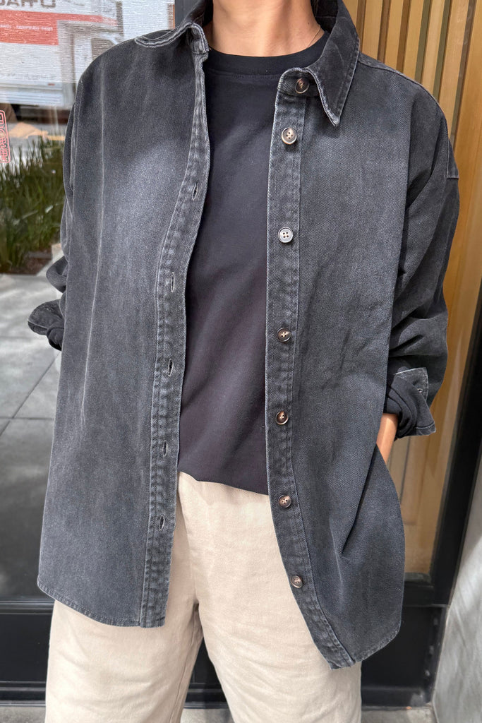 Theo Jacket (Black Denim) by Le Bon Shoppe