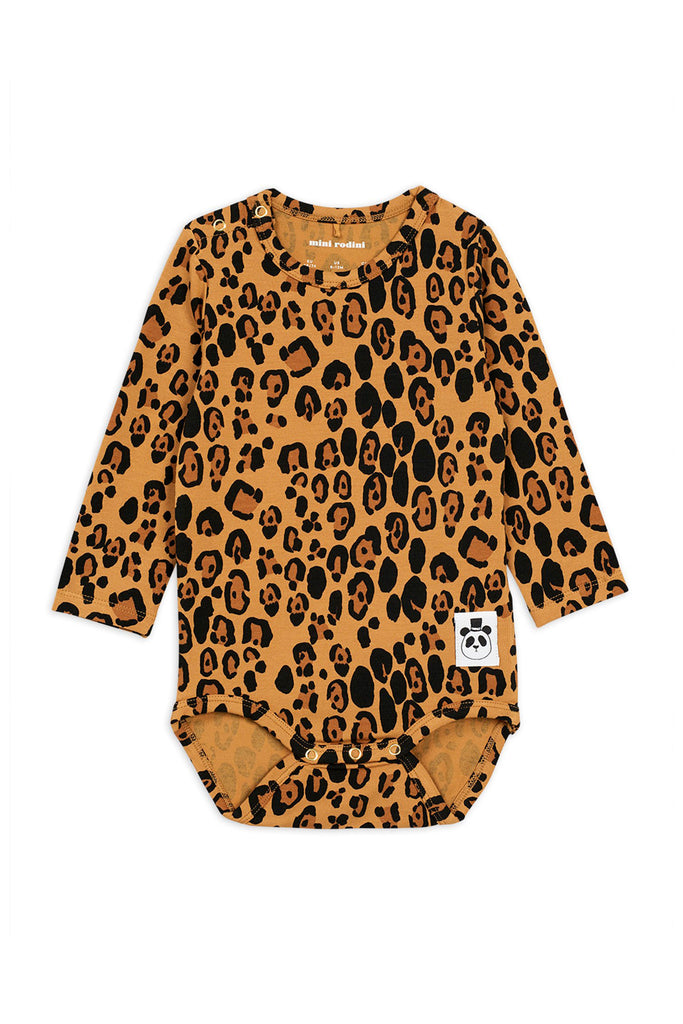 Leopard Long Sleeve Body by Mini Rodini