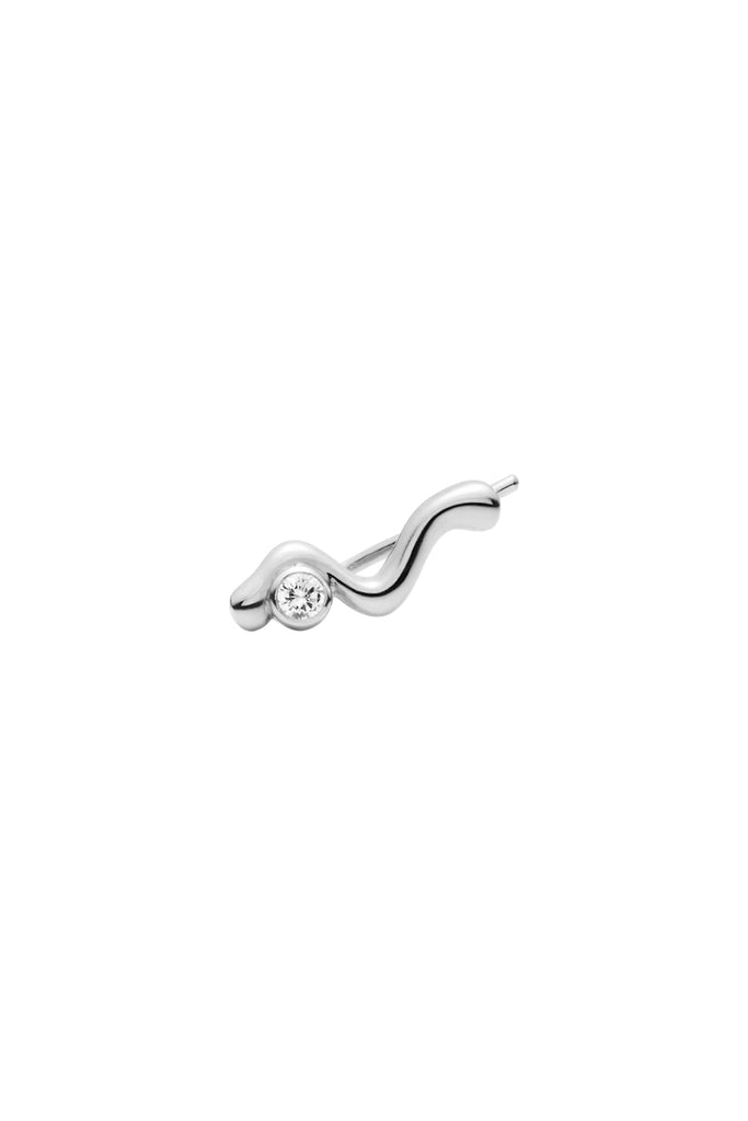 Silver Nora Crawler Earring (Single) by Maria Black