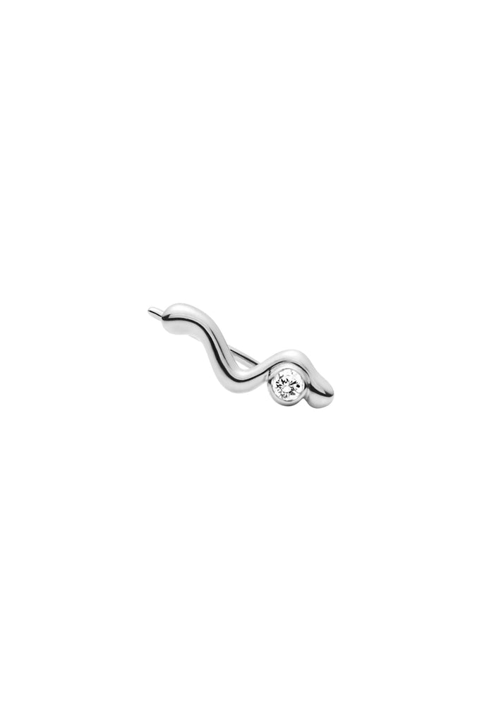 Silver Nora Crawler Earring (Single) by Maria Black