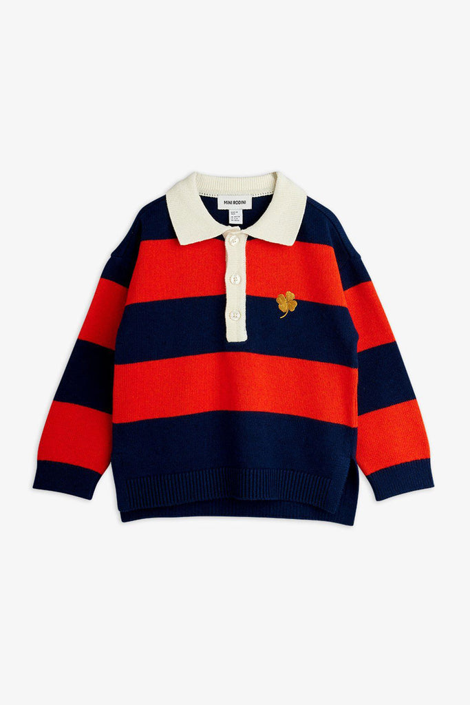 Clover Knitted Rugby Sweater by Mini Rodini