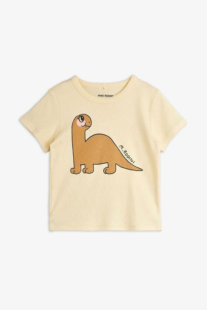 Dino Regular Tee (Beige) by Mini Rodini