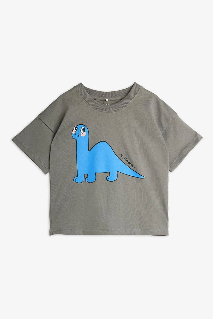 Dino Tee (Grey) by Mini Rodini