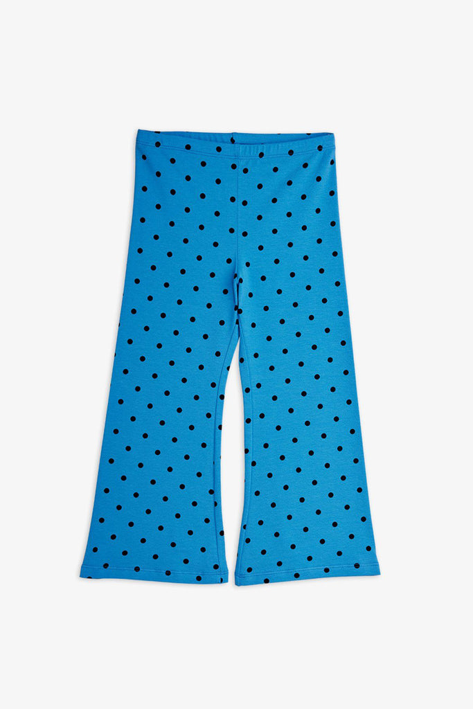 Polka Dots Flared Trousers (Blue) by Mini Rodini