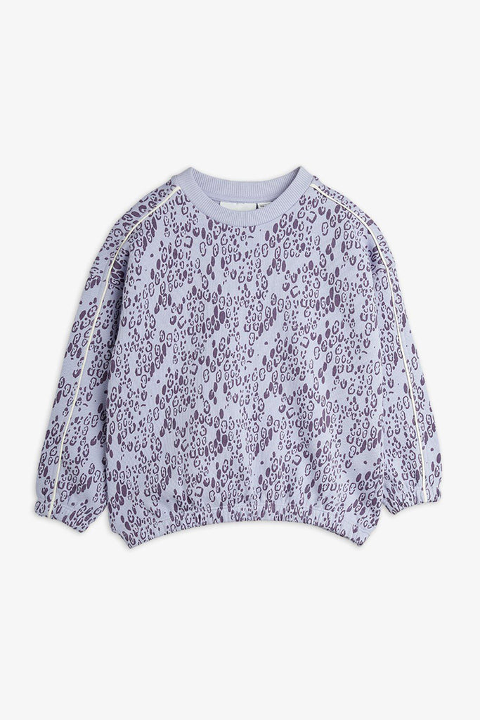 Mini Leopard Sweatshirt (Purple) by Mini Rodini
