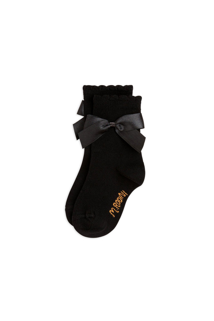 Satin Bow Socks by Mini Rodini