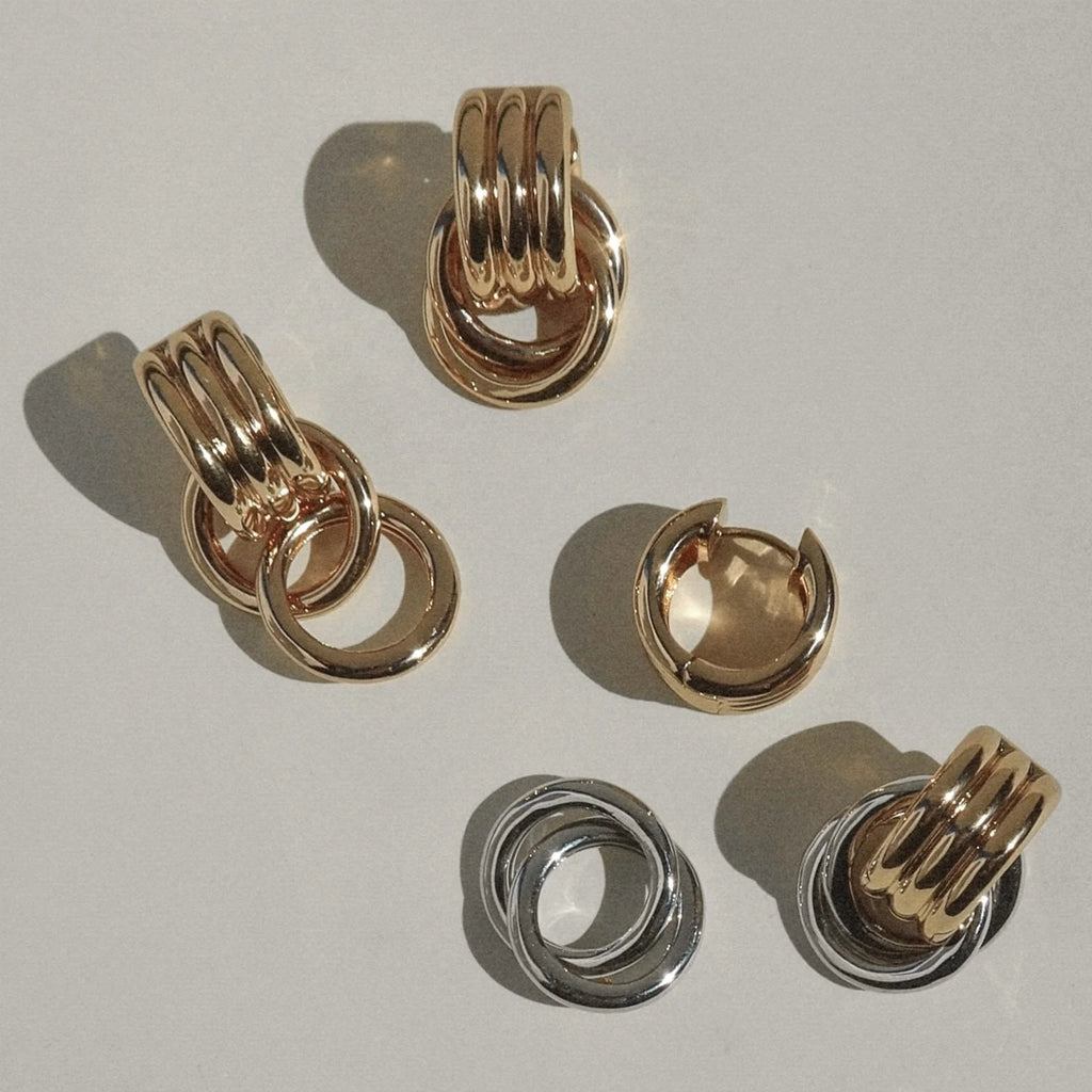 Olsen Convertible Hoops (Mixed Metal) by Mod + Jo