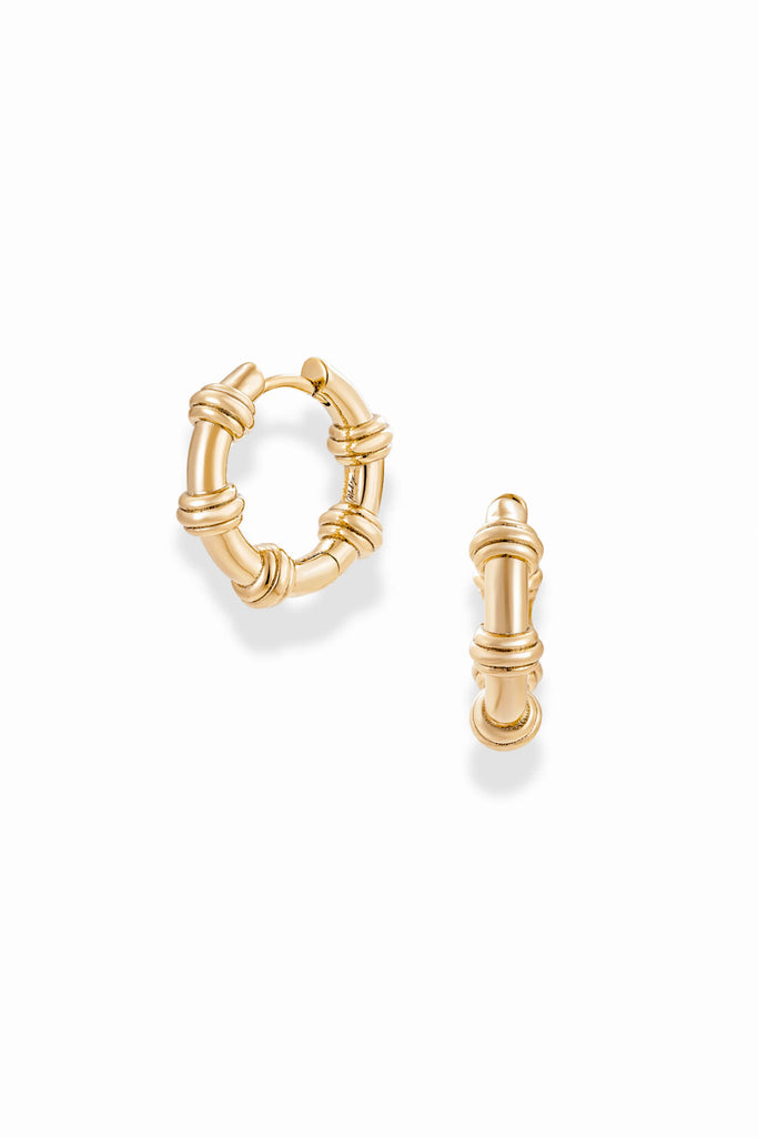 Sable Notched Hoops (Gold) by Mod + Jo