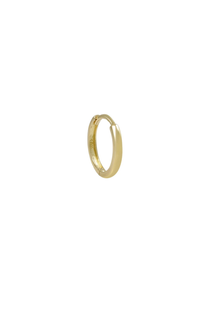 Solid Gold Huggie Hoop (Single) by Ofina Jewelry