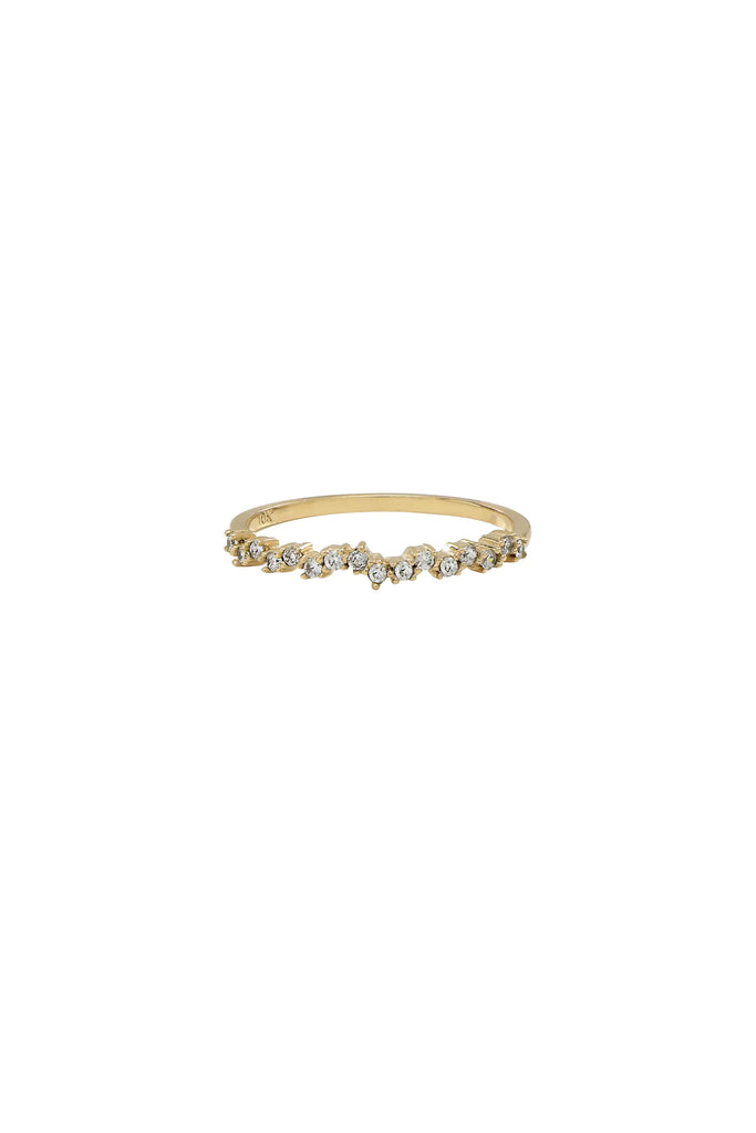 Solid Gold CZ ZigZag Ring (Various) by Ofina Jewelry